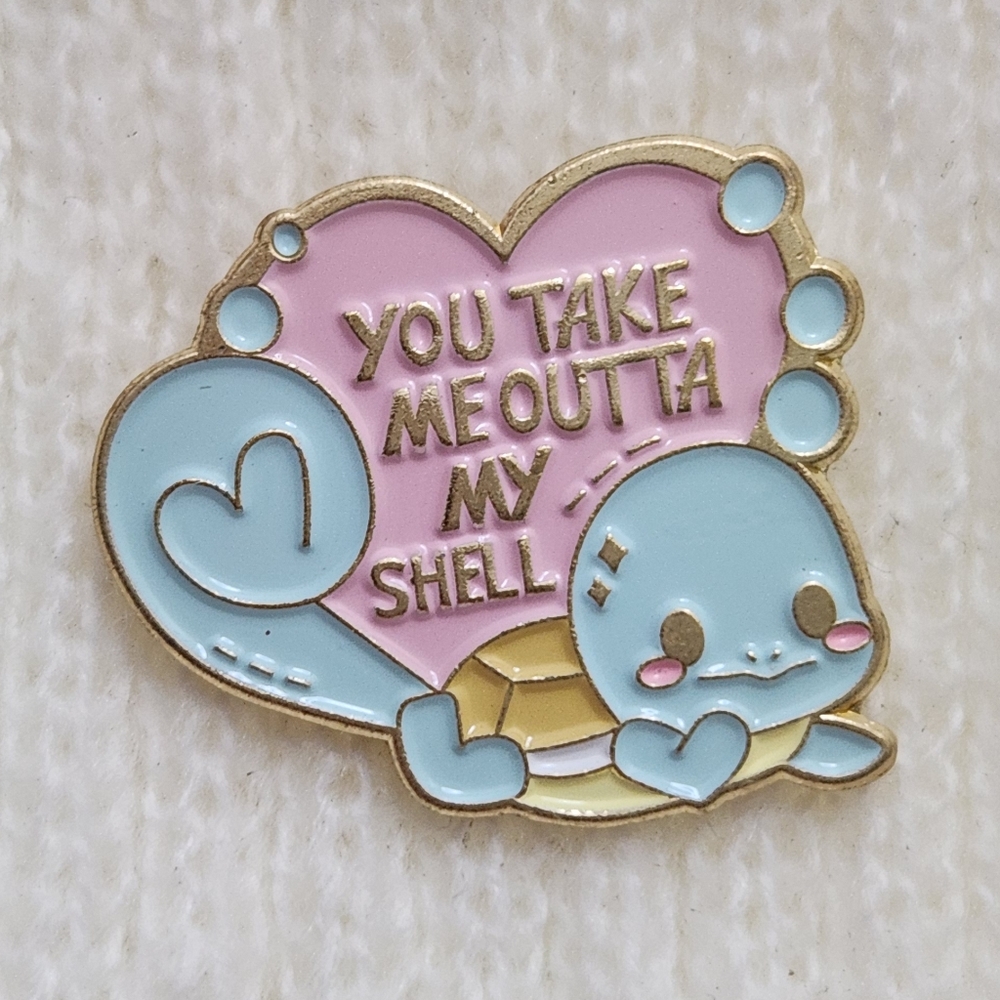 You Take Me Outta My Shell Squirtle Pokemon Enamel Pin